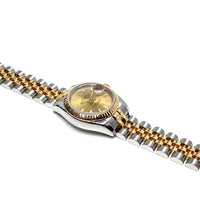 Pre-Owned Rolex Datejust 26mm Champagne Dial Gold Steel Watch 179173 img3