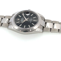 Pre-Owned Rolex Datejust 41mm Automatic Black Dial Oyster Steel Watch126300 Image 8