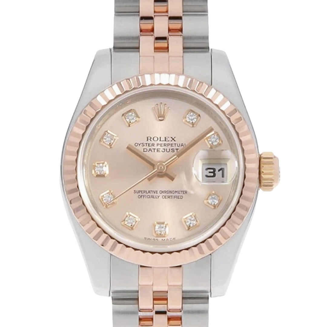 Pre-Owned Rolex Lady-Datejust 26MM Everose Two-Tone Diamond Dial Watch
