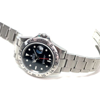 Pre-Owned Rolex Oyster Explorer II Automatic Black Dial GMT Watch 2004 40mm img6