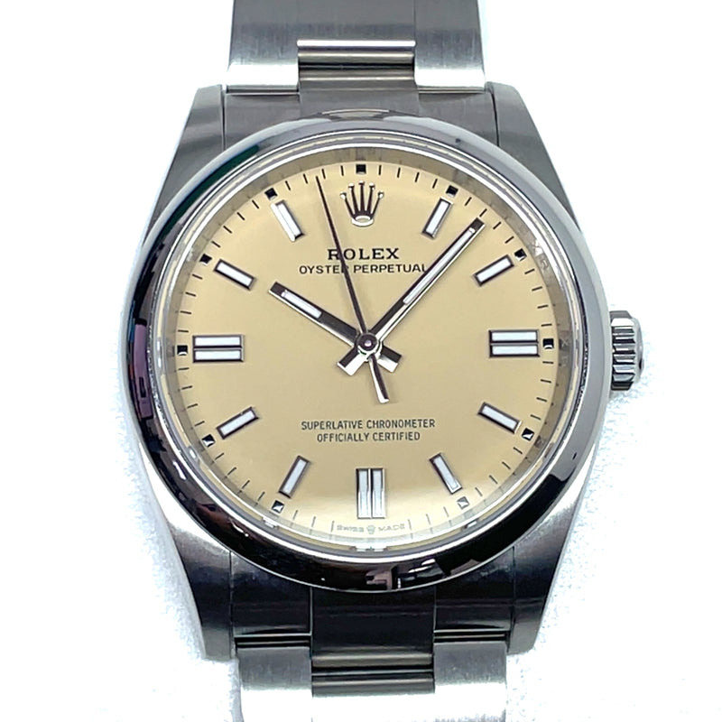 Pre-Owned Rolex Oyster Perpetual Automatic 36mm Beige Dial Watch 126000 img1