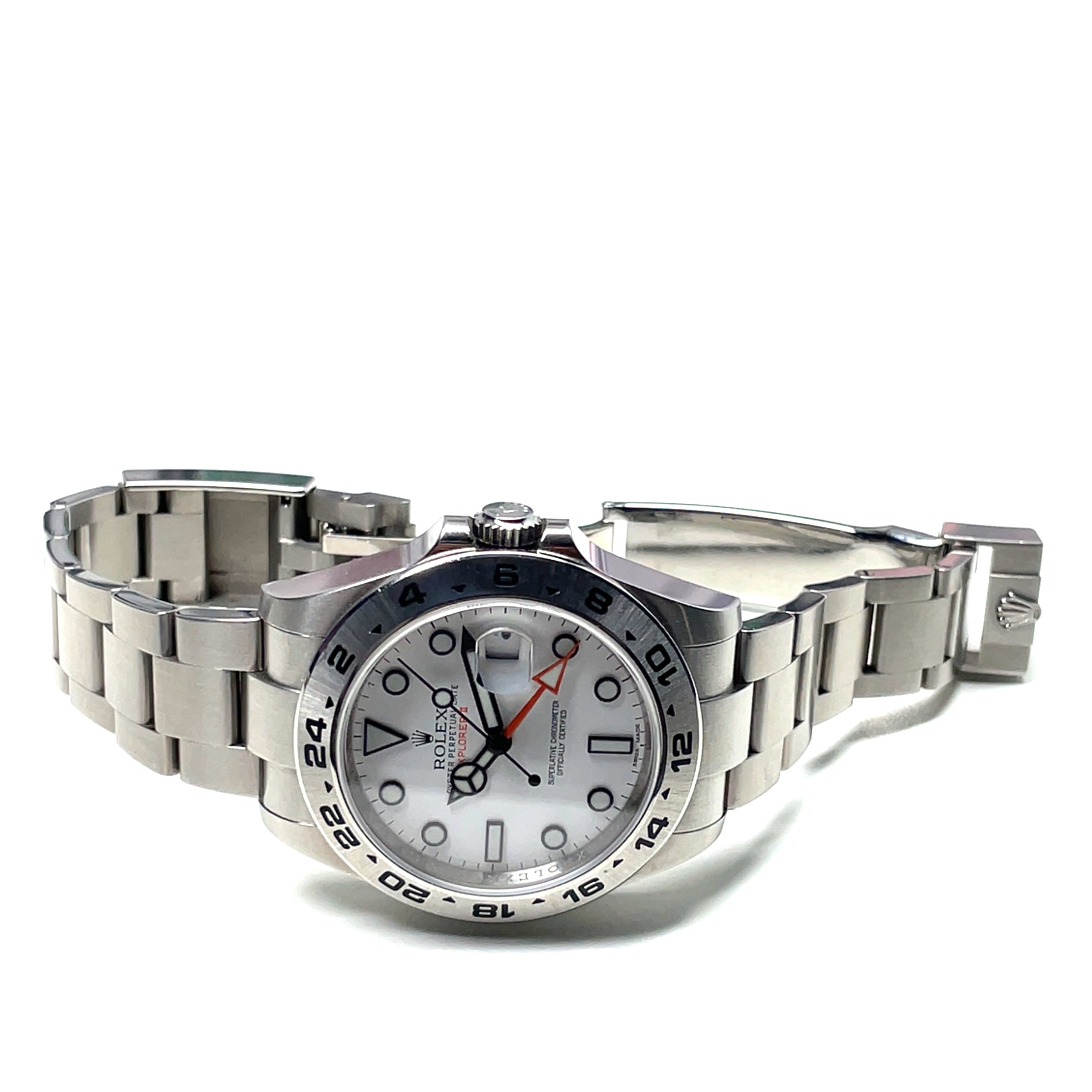 Pre-Owned Rolex Polar Explorer II White Dial Oyster Bracelet Watch 216570 img4