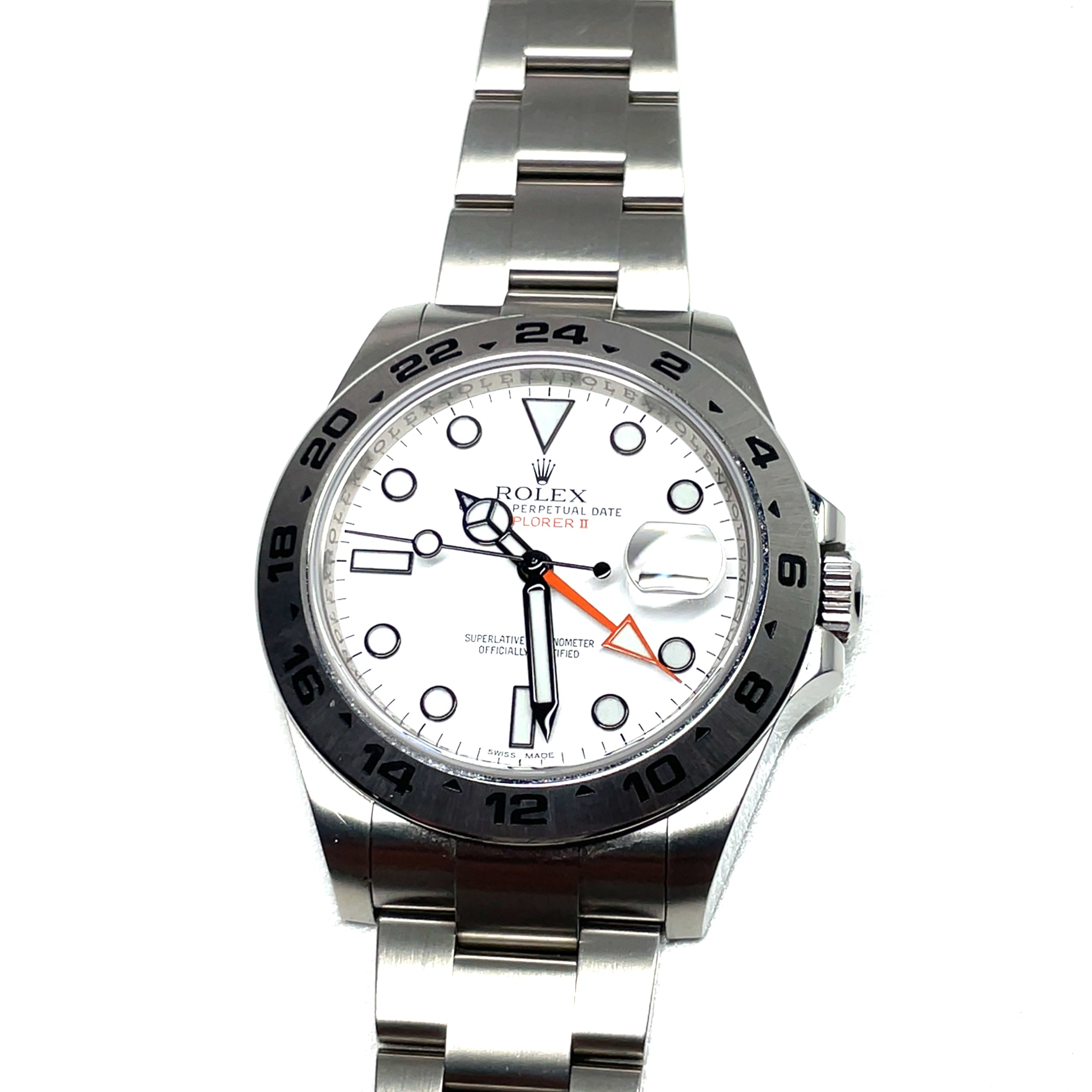 Pre-Owned Rolex Polar Explorer II White Dial Oyster Bracelet Watch 216570 img6