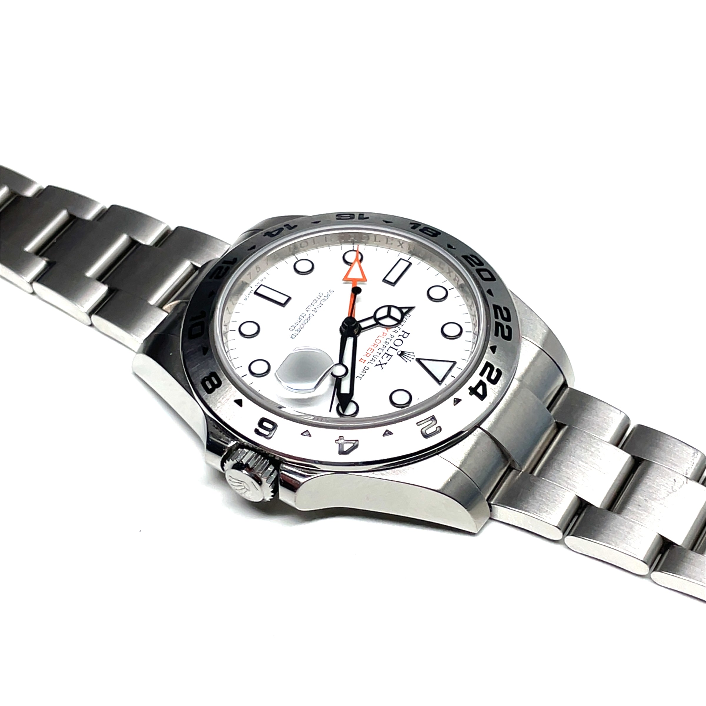 Pre-Owned Rolex Polar Explorer II White Dial Oyster Bracelet Watch 216570 img8