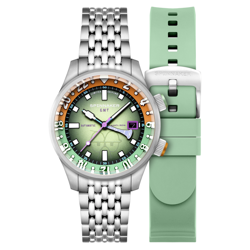 Pre-Owned Spinnaker Bradner GMT Automatic SpongeBob SquarePants Bubbly Grins Limited Edition Watch