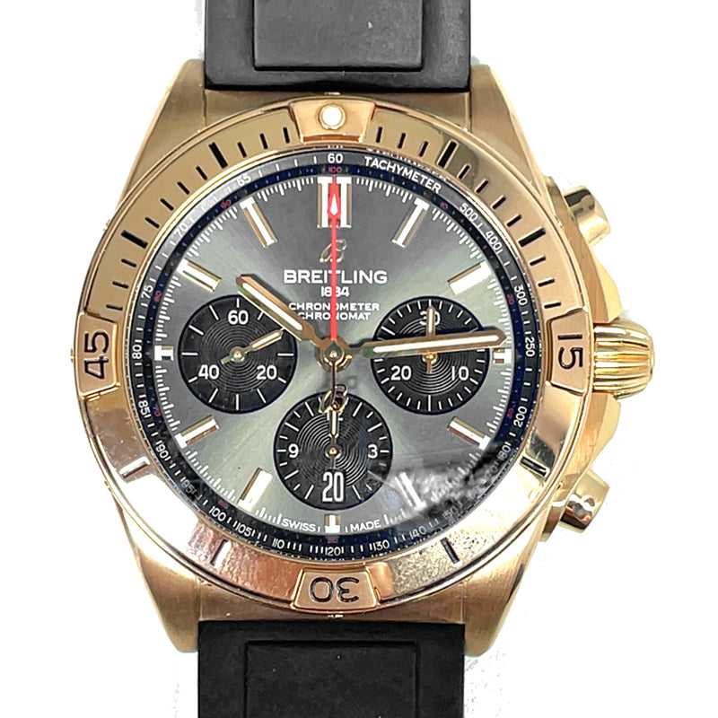 Pre-owned Breitling Chronomat B01 42 Rose Gold Chronograph img1