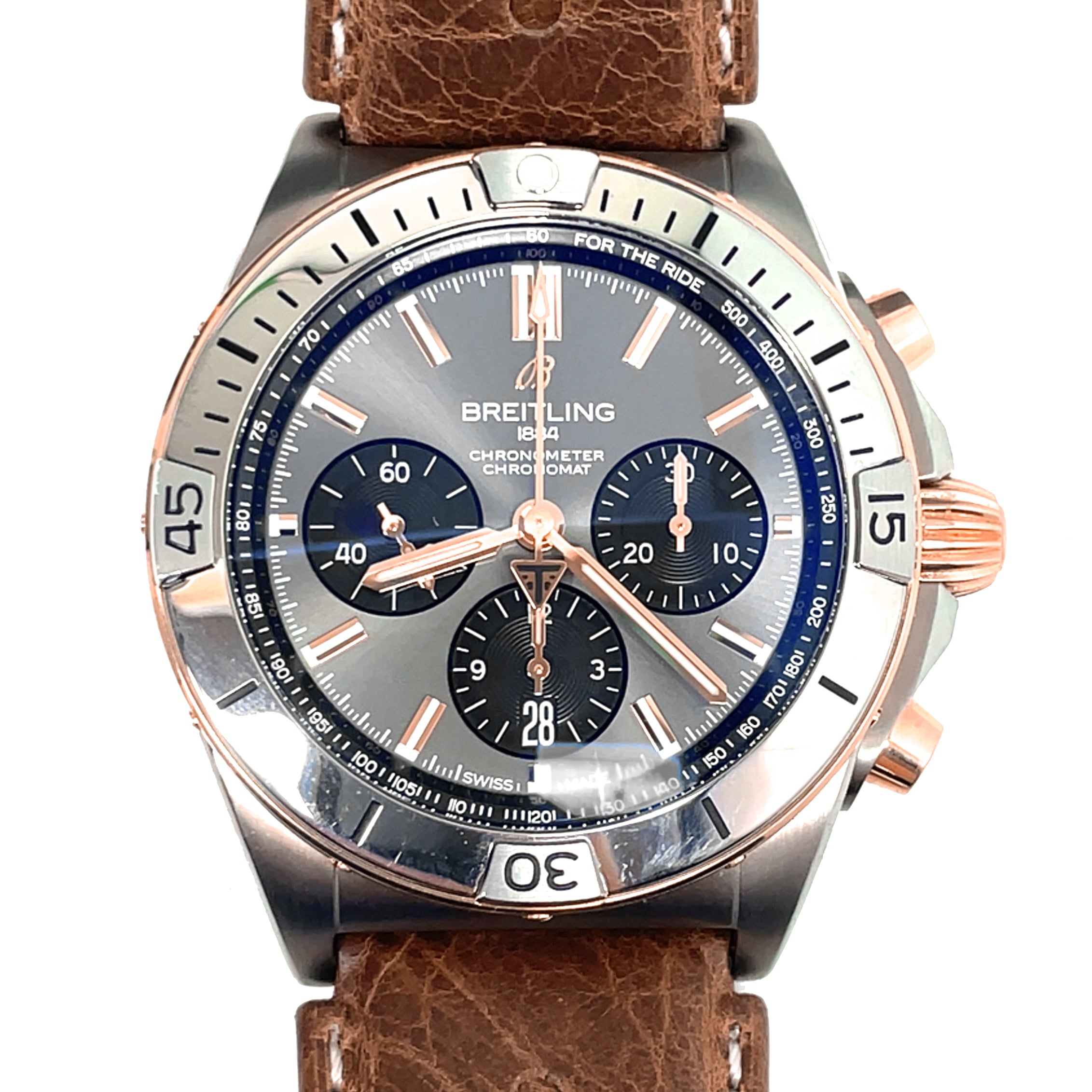 Pre-owned Breitling Chronomat Triumph Edition Titanium Gold img1