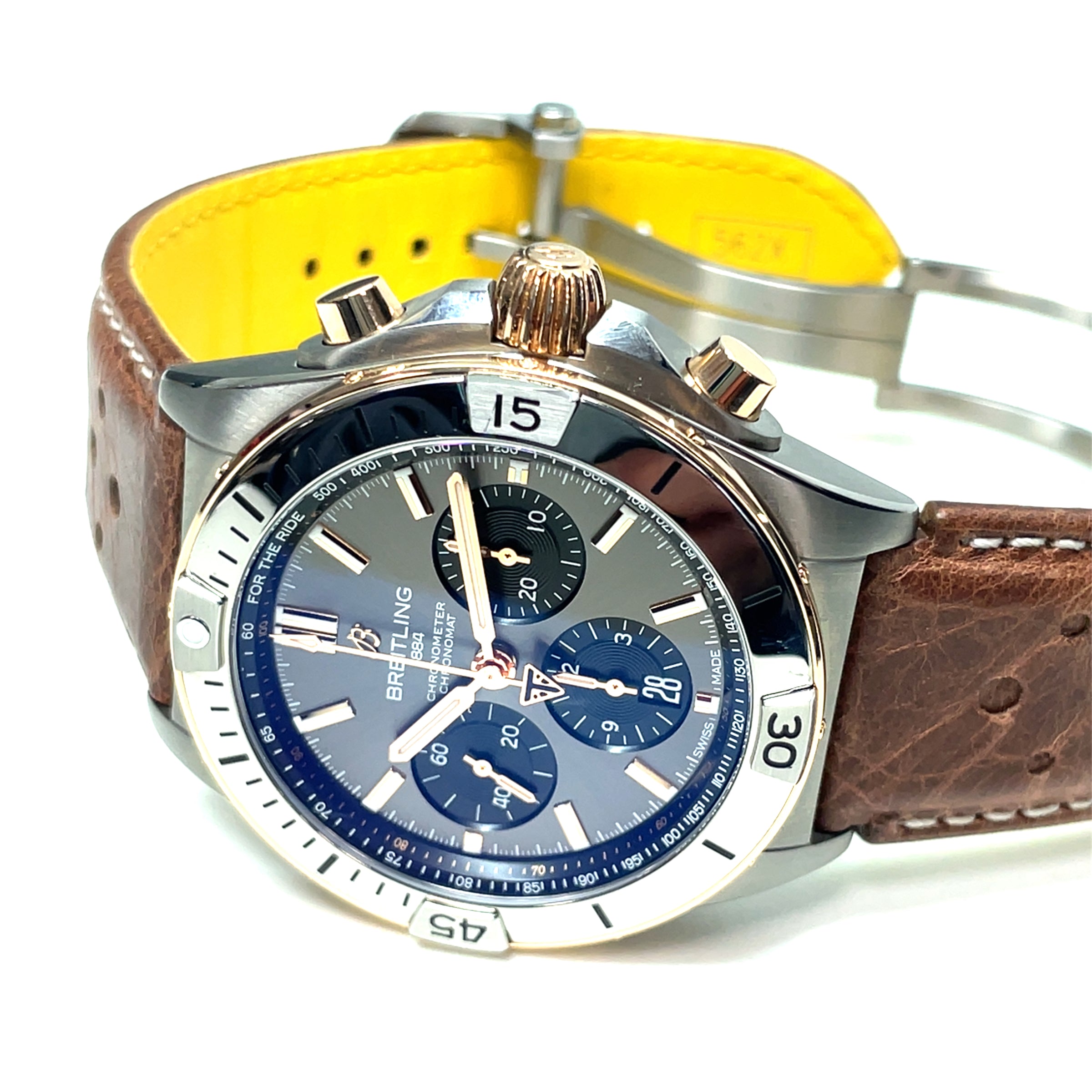 Pre-owned Breitling Chronomat Triumph Edition Titanium Gold img4