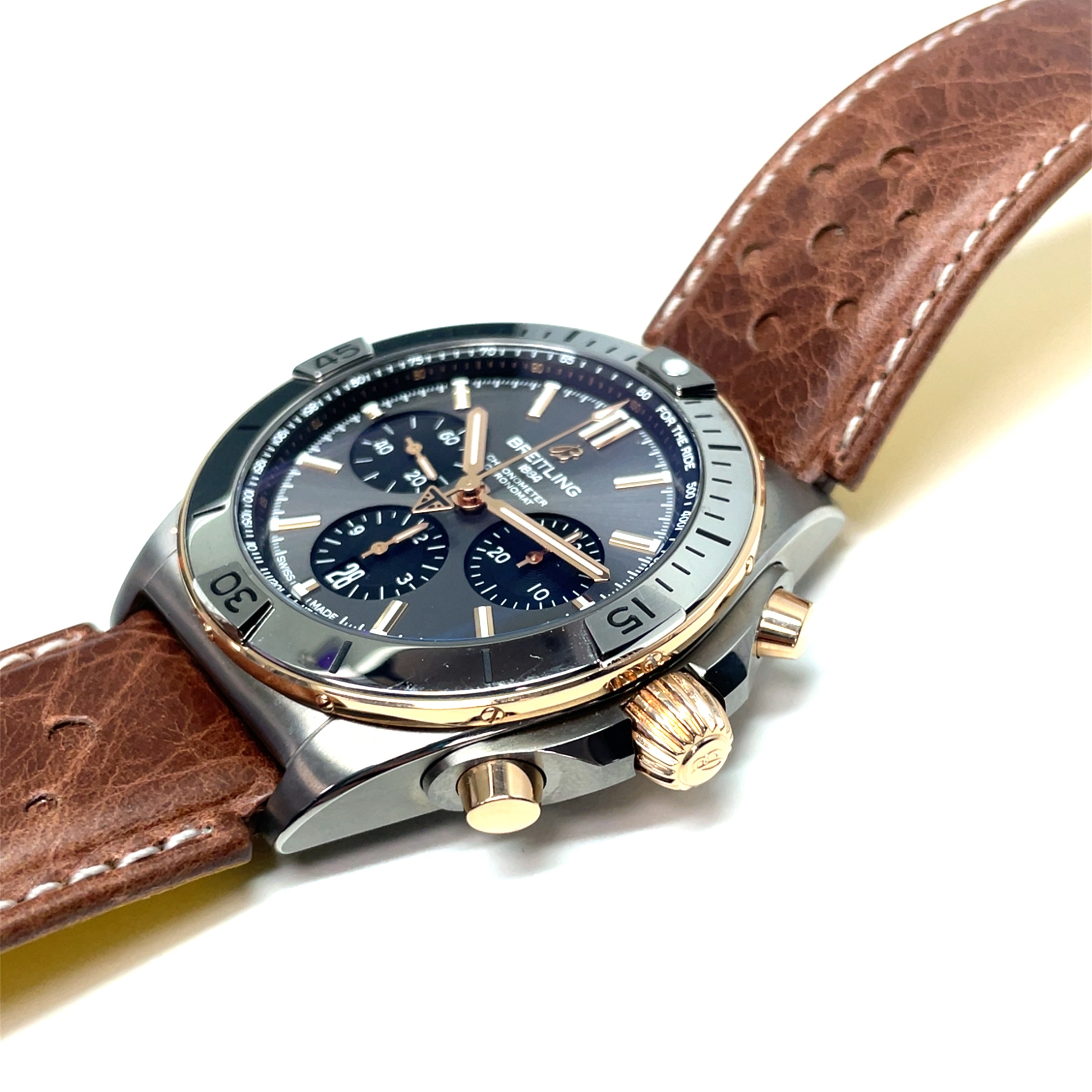 Pre-owned Breitling Chronomat Triumph Edition Titanium Gold img8