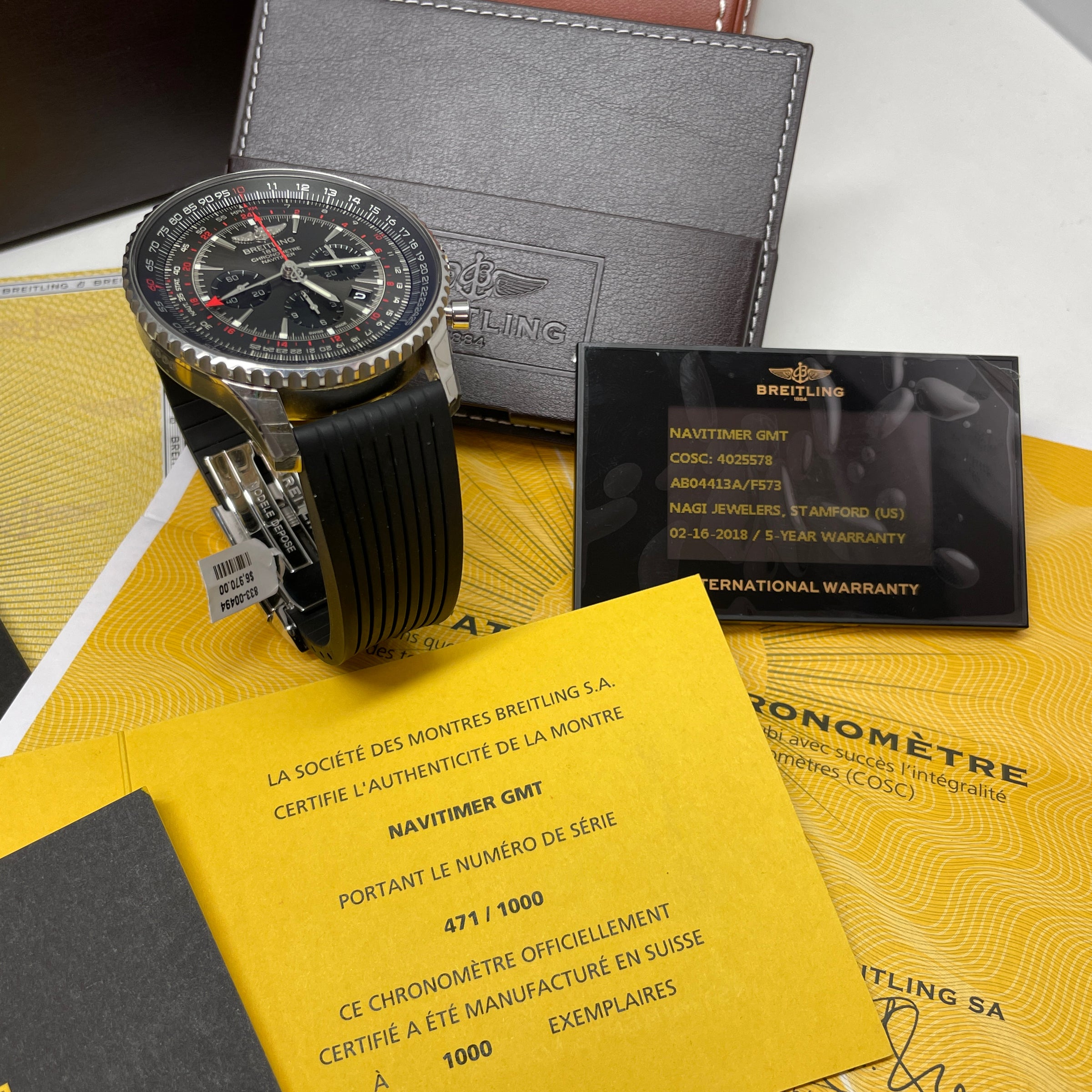 Pre-owned Breitling Navitimer GMT Automatic Chronograph img6
