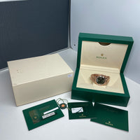 Pre-owned Rolex Day-Date Olive Green 40mm Oyster President Everose Gold img10