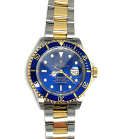 Pre-owned Rolex Oyster Perpetual Submariner Blue Dial Date16613 Mens Watch img10