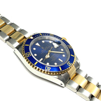 Pre-owned Rolex Oyster Perpetual Submariner Blue Dial Date16613 Mens Watch img2