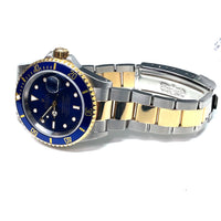 Pre-owned Rolex Oyster Perpetual Submariner Blue Dial Date16613 Mens Watch img9