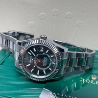 Pre-owned Rolex Sky-Dweller Oyster 42 mm Oystersteel Mint Green img9