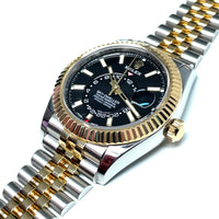 Pre-owned Rolex Sky Dweller 18K Steel Black Dial Jubilee Bracelet img2