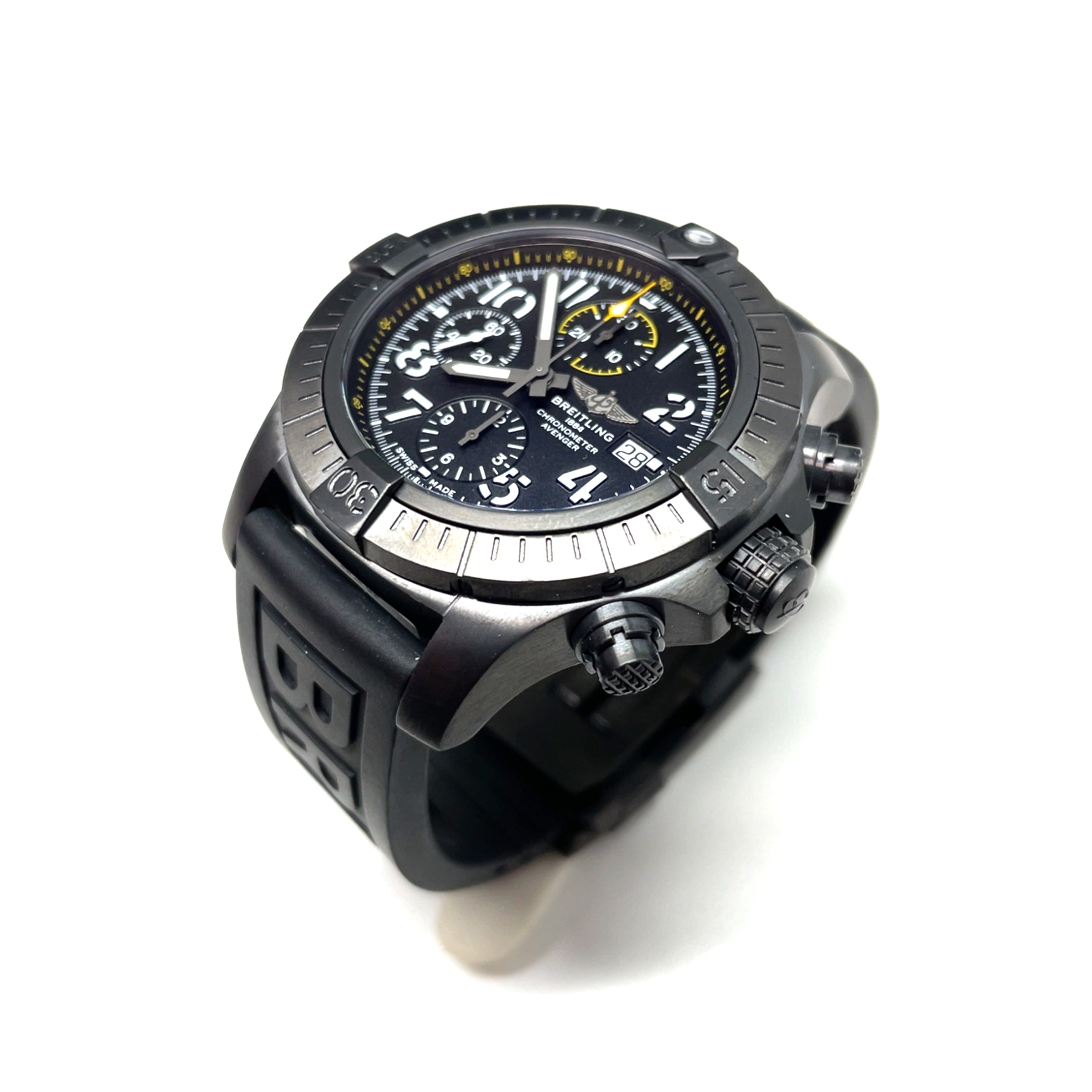 Pre Owned Breitling Avenger Chronograph 45 Night Mission Watch img3