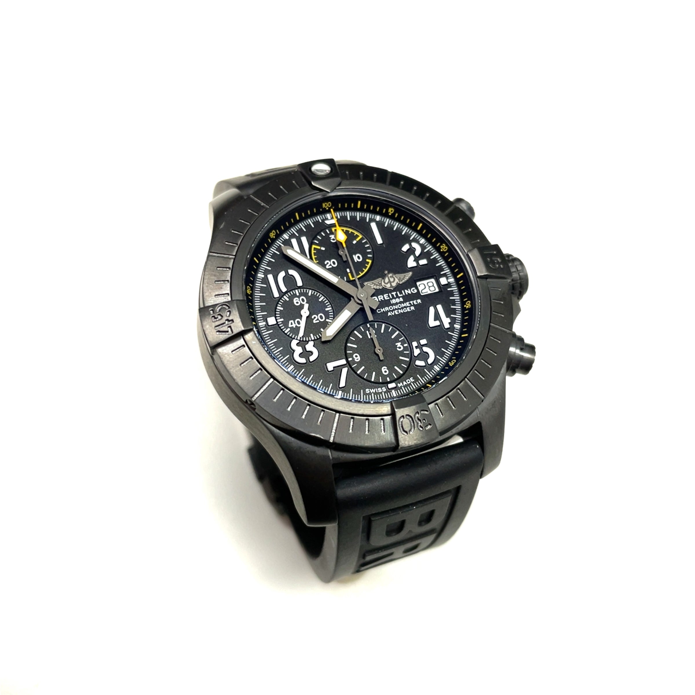 Pre Owned Breitling Avenger Chronograph 45 Night Mission Watch img4