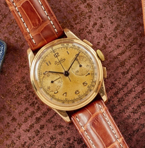 Pre-Owned Breitling 18K Yellow Gold Vintage Premier Mechanical Watch