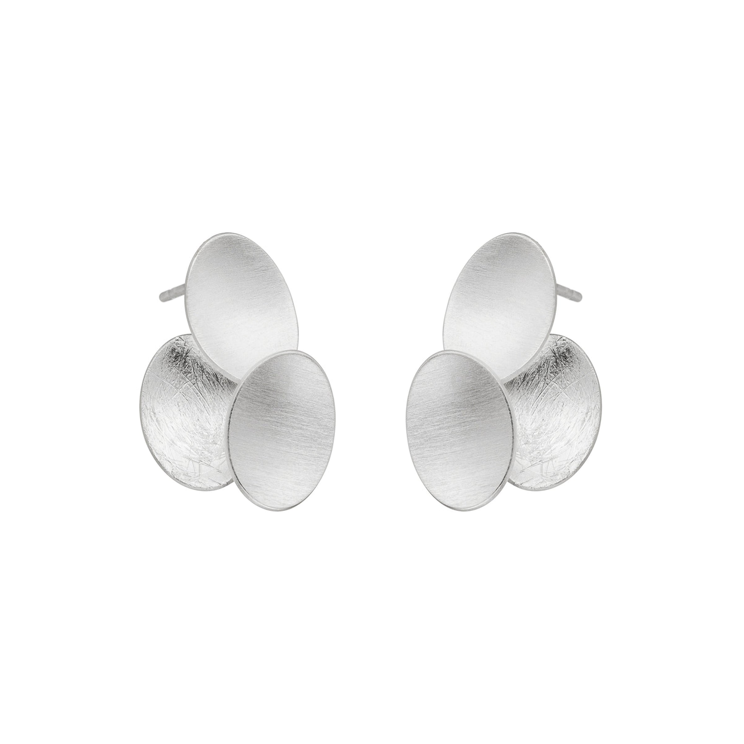 Sterling Silver Oval Stud Earrings
