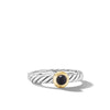 DY Petite Cable Ring in Sterling Silver with 14K Yellow Gold, 2.8mm