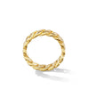David Yurman Gents Curb Chain Band Ring in 18K Yellow Gold, 6mm