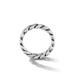 David Yurman Gents Curb Chain Band Ring in Sterling Silver, 6mm