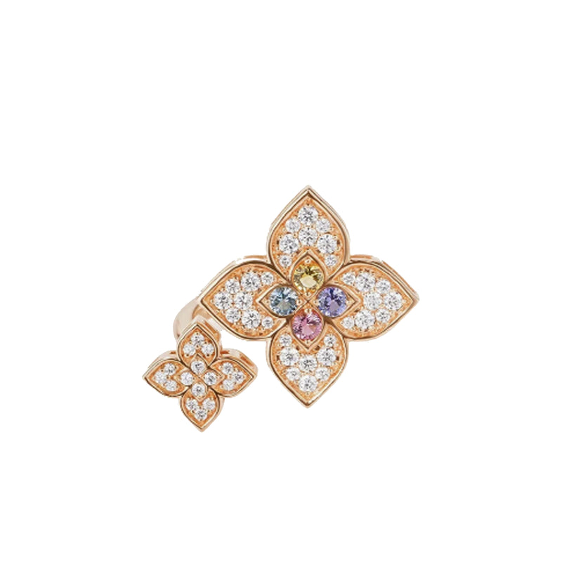 Roberto Coin 18K Rose Gold Double Flower Ring