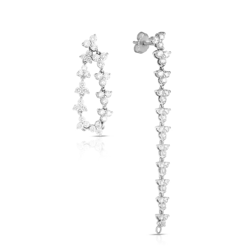 Roberto Coin 18K White Gold Convertible Flower Diamond Earrings