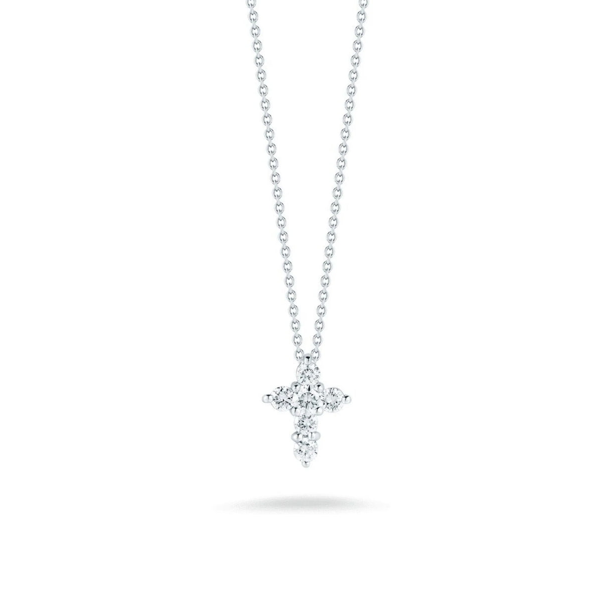 Roberto Coin 18K White Gold Tiny Treasures Diamond Cross