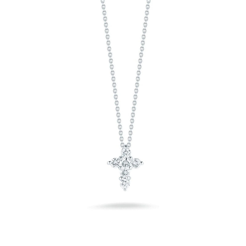 Roberto Coin 18K White Gold Tiny Treasures Diamond Cross