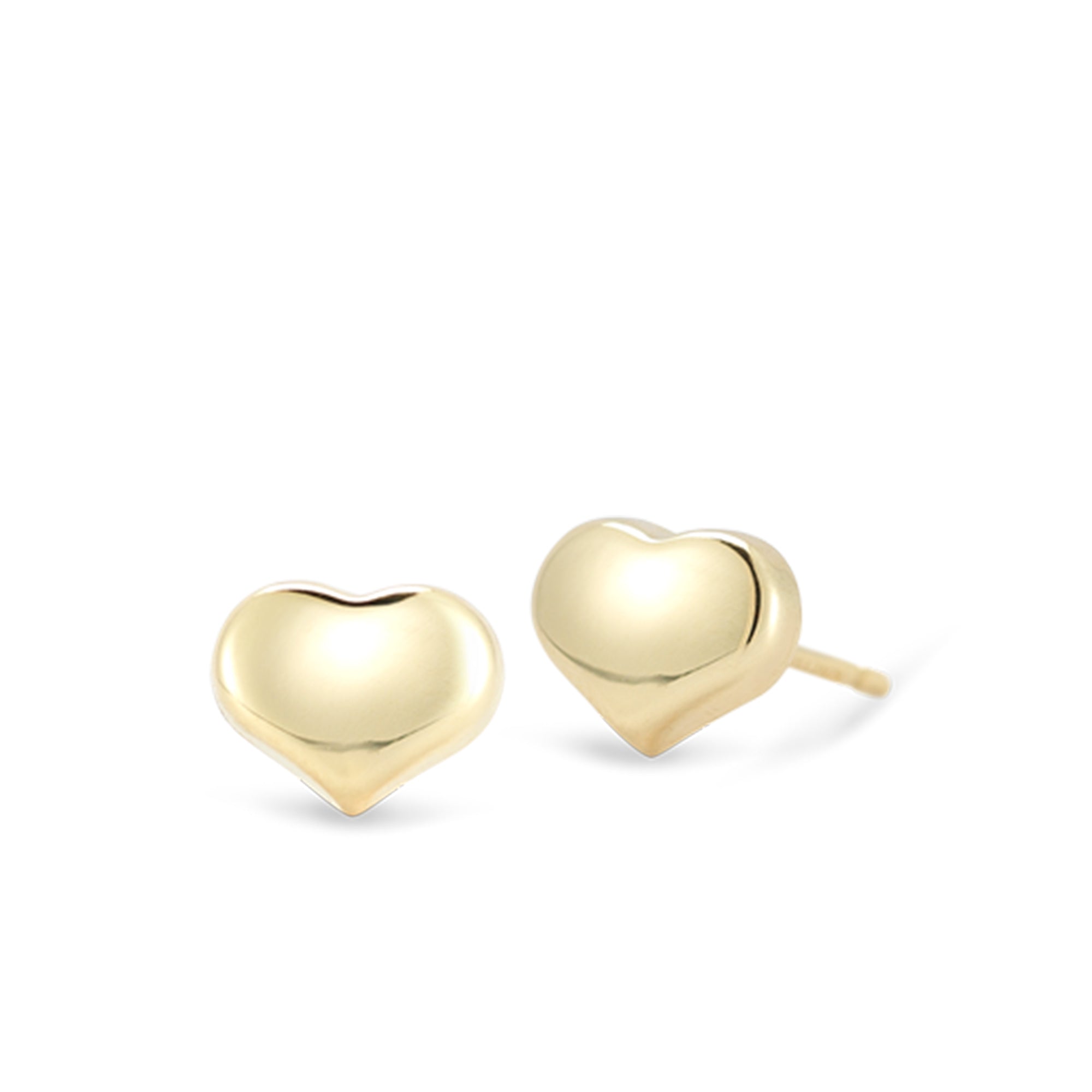 Roberto Coin 18K Yellow Gold Heart Studs - Timeless Appeal