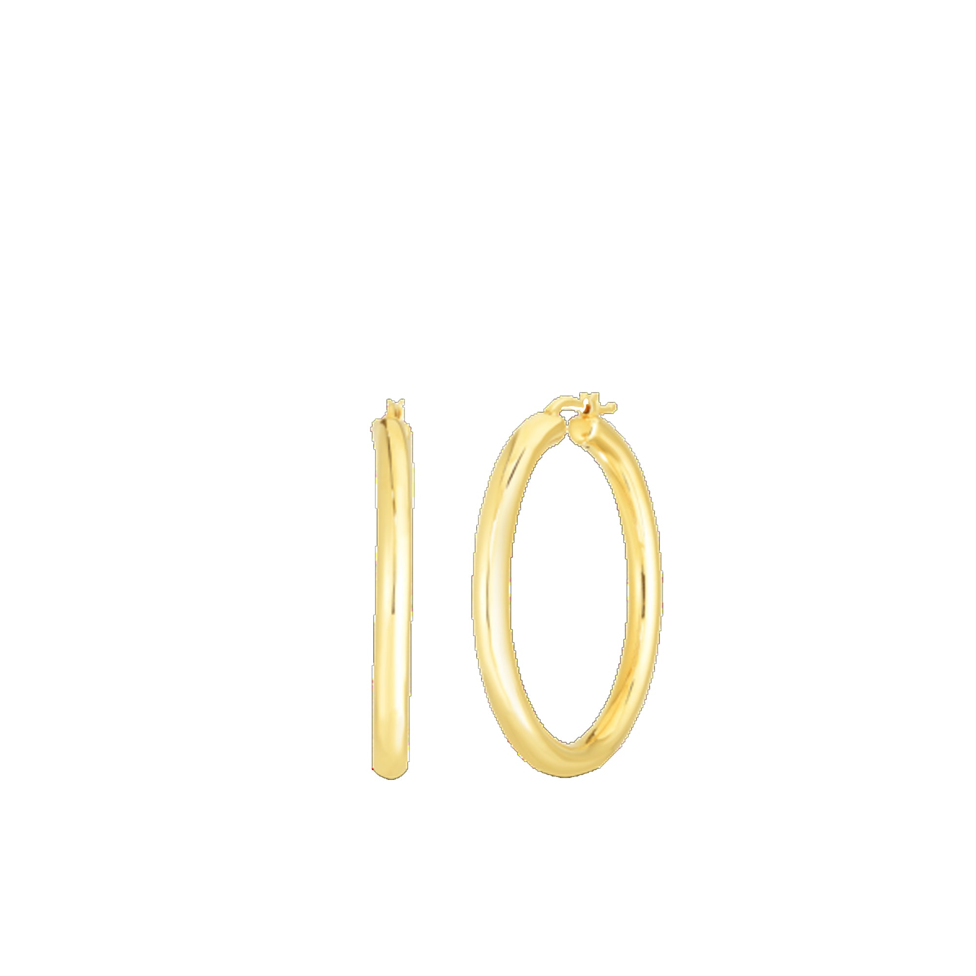 Roberto Coin 18K Yellow Gold Large Thick Perfect Hoop Earrings