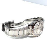 Rolex oyster oysterseel perpetual datejust silver dial 36mm watch img3