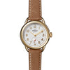 Shinola Runabout Silver & Gold 36mm Bourbon Strap Watch 20266188