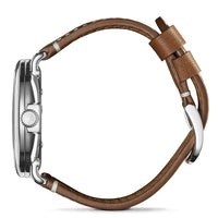 Shinola Runwell White Dial 41MM Tan Leather Watch - NAGI