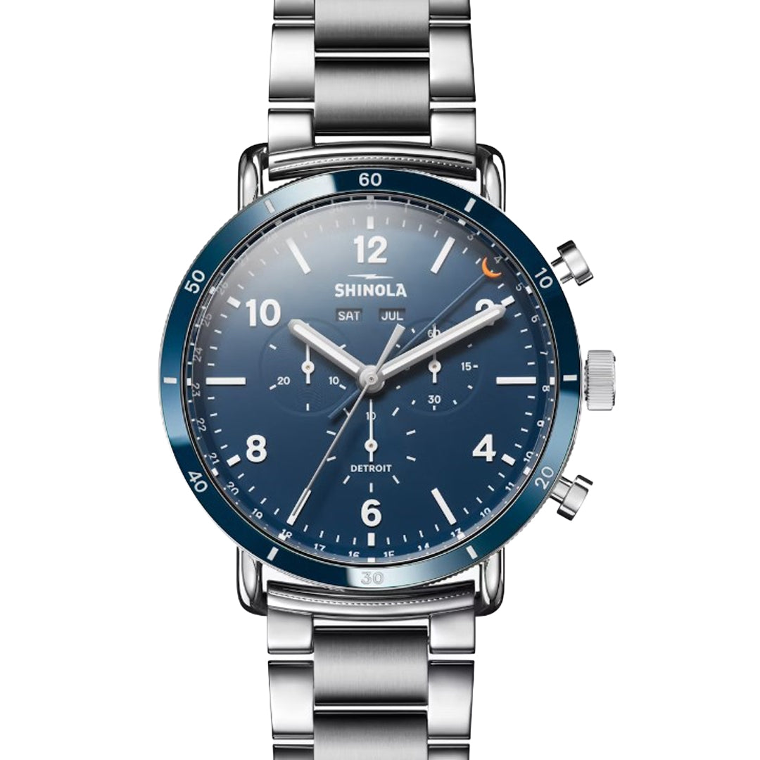 Shinola Canfield Sport Chronograph Midnight Blue Dial 45MM Watch