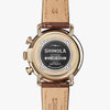 Shinola 41MM Runwell Gold PVD Two-Eye Chronograph Ivory Dial Watch S0120141502