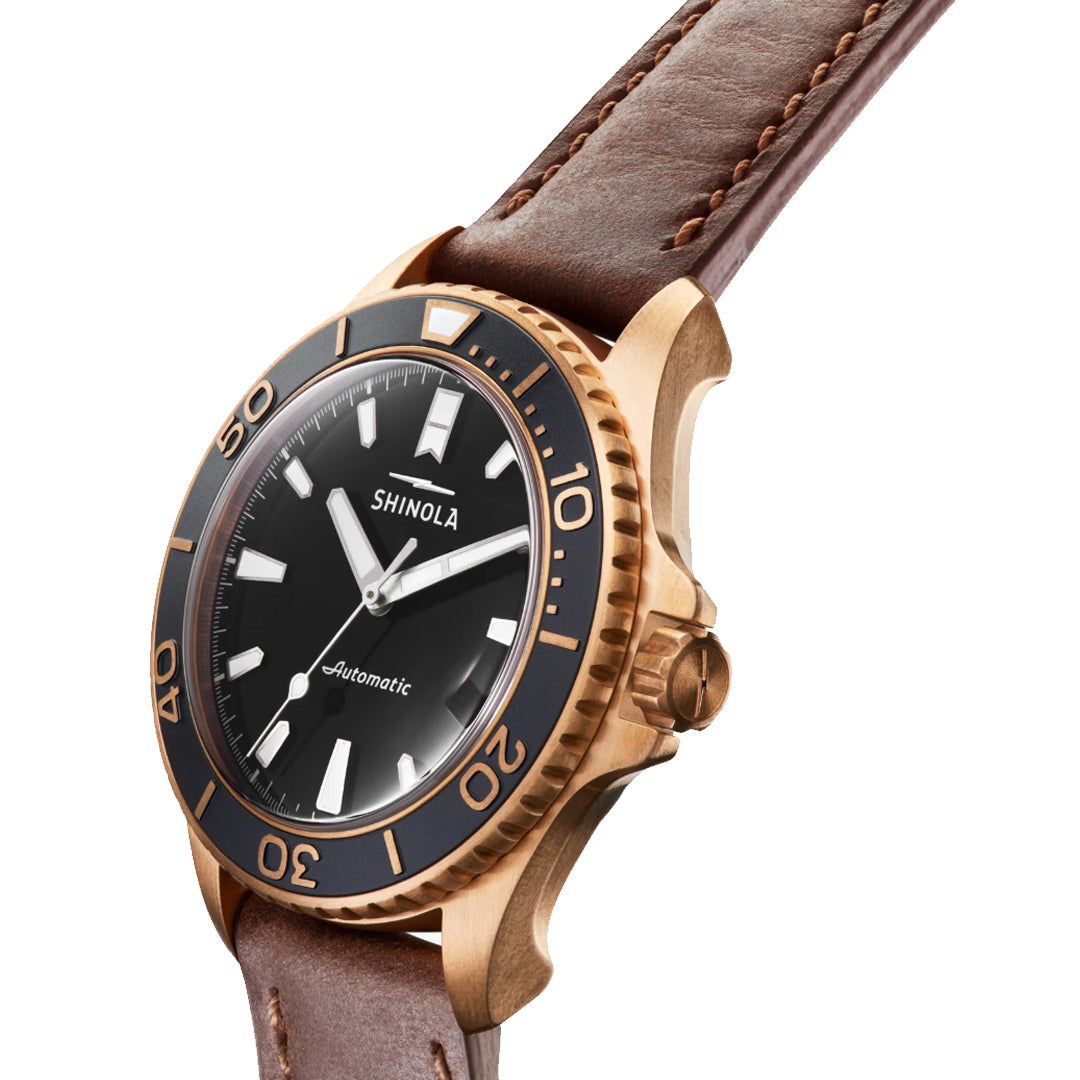 Shinola 43MM Monster Bronze Black Dial Watch
