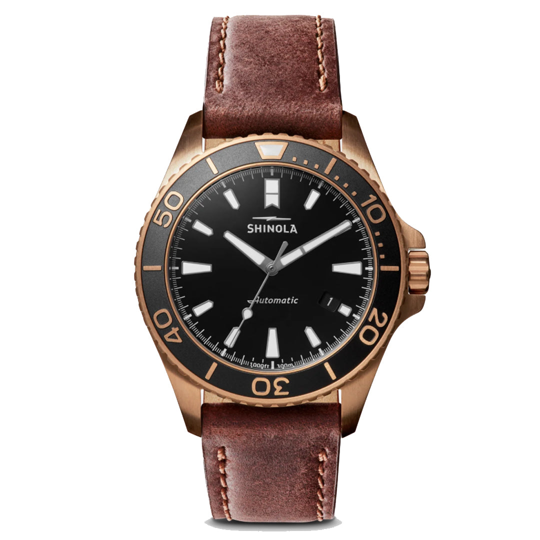 Shinola 43MM Monster Bronze Black Dial Watch