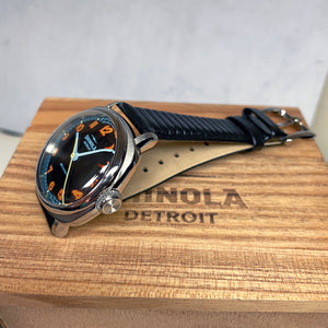 Shinola 39mm The Mechanic Watch Black Dial Original Orange S0120235328