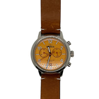 Pre-Owned Shinola Traveler 2-Eye Chronograph Yellow Dial Watch