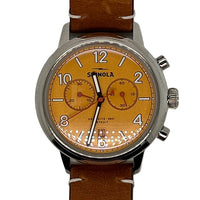 Pre-Owned Shinola Traveler 2-Eye Chronograph Yellow Dial Watch