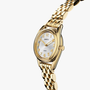 Shinola 30mm Derby Gold PVD Watch S0120266183