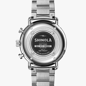 Shinola 45MM Canfield Sport Chronograph Steel White Watch S0120283783