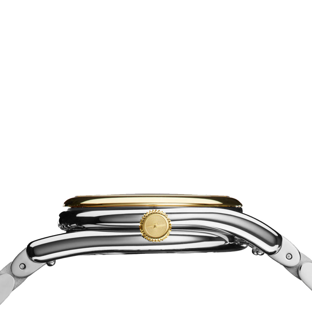 Shinola 30.5MM Diamond Derby Mother of Pearl Dial PVD Gold and Stainless Steel Watch
