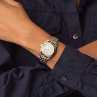 Shinola 30.5MM Diamond Derby Mother of Pearl Dial PVD Gold and Stainless Steel Watch