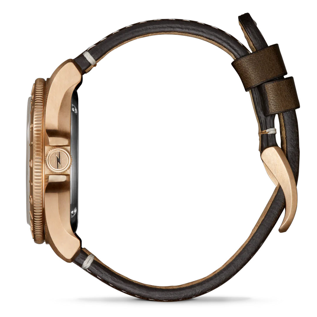 Shinola 40MM Bronze Monster GMT Set Automatic Brown Dial Extra NATO Strap Watch - NAGI