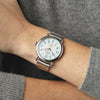 Shinola 41MM Runwell Velvet Alabaster with Blue Index Steel Watch S0120282831