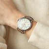 Shinola 41MM Runwell Velvet Alabaster with Green Tan Leather Watch S0120282832